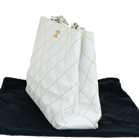 Chanel Wild Stitch White Leather Shoulder Bag (Pre-Owned) - Picture 5 of 12